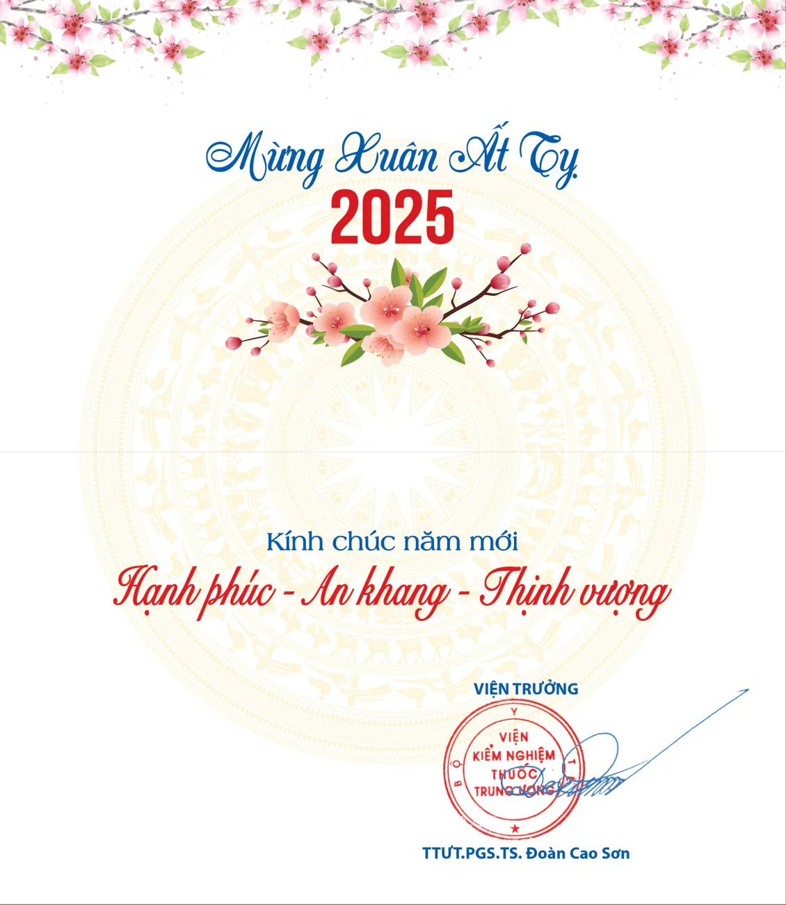 THƯ CHÚC TẾT NGUYÊN ĐÁN ẤT TỴ 2025